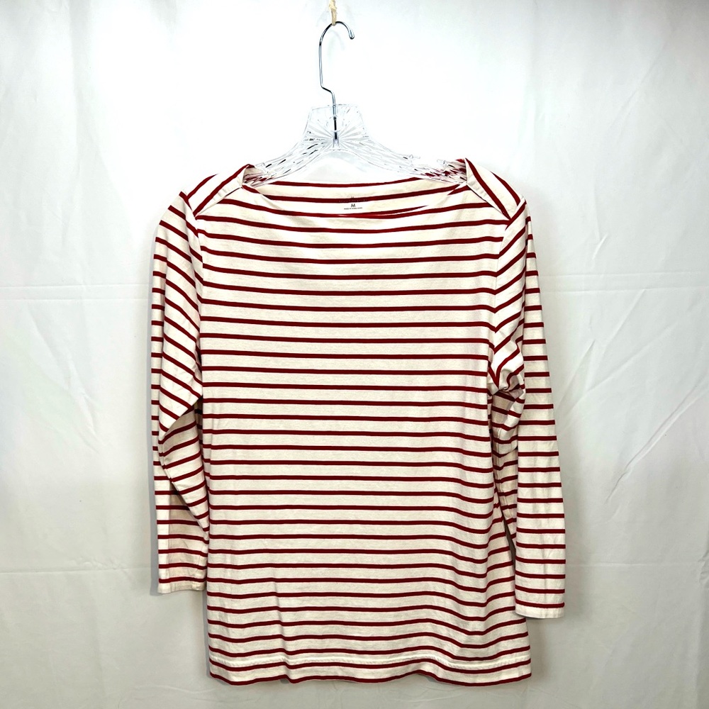 LL Bean Signature Soft Cotton Modal Blend 3/4 Sleeves Boatneck Tee